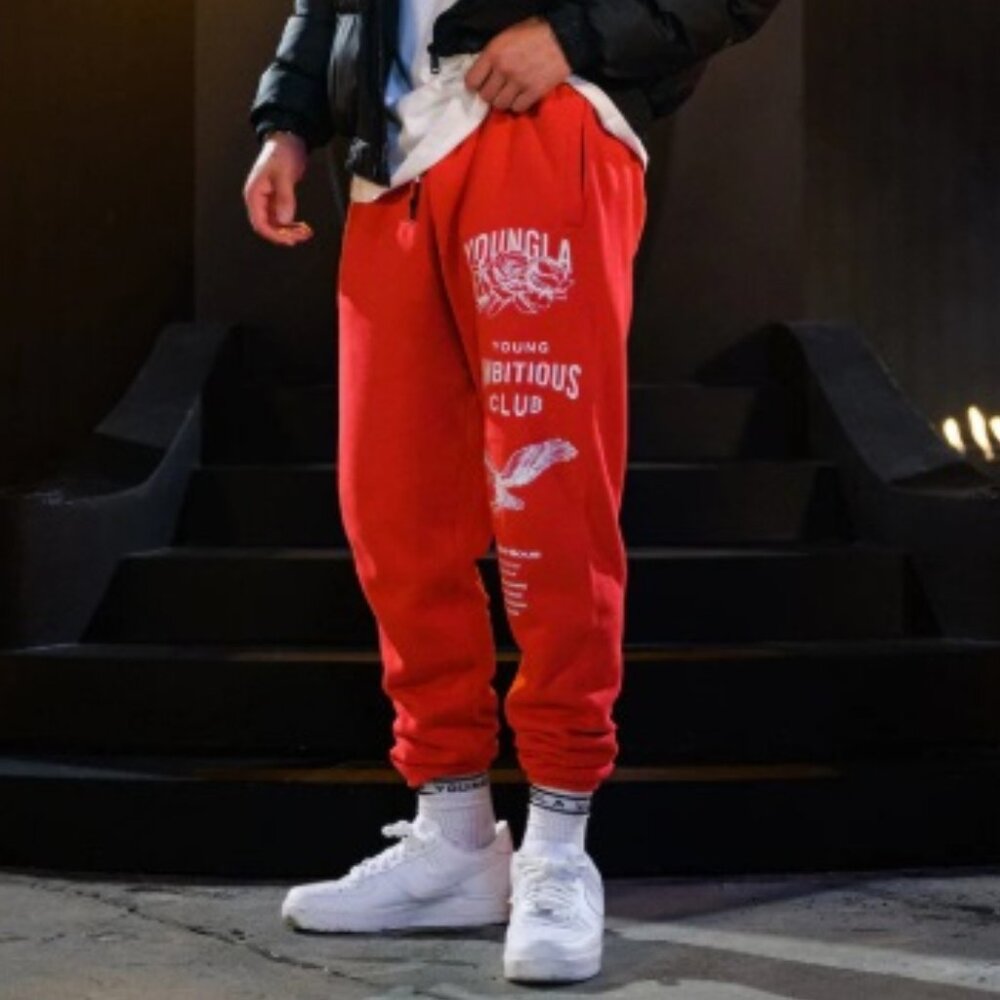 ❤️‍🔥Young LA's Immortal Joggers Haute Red ❤️‍🔥 Size L